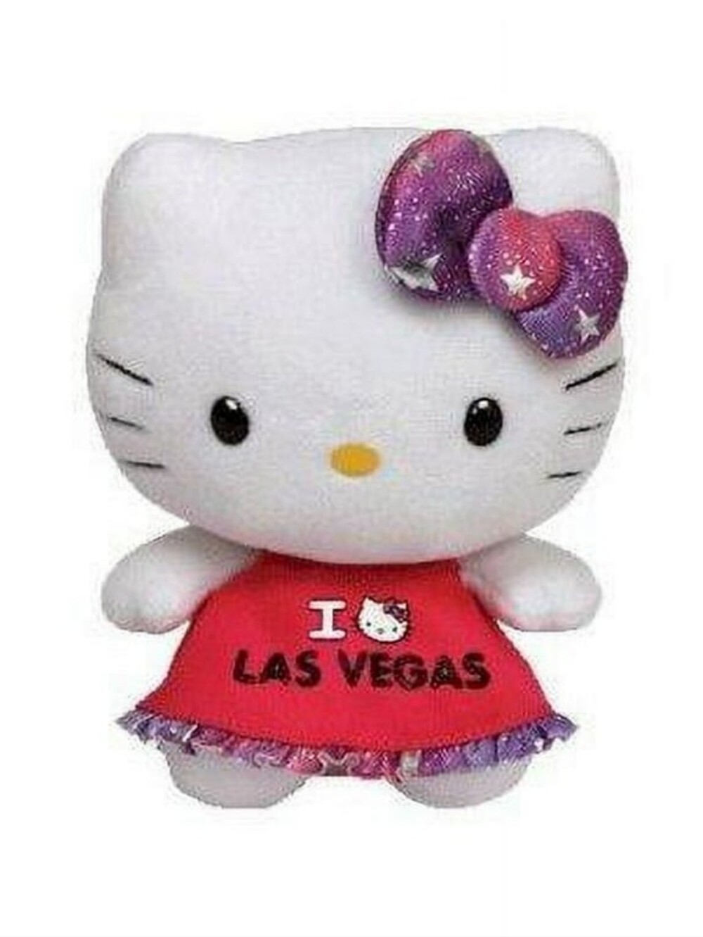 Hello Kitty Pink Dress Plush with Purple Ruffle Bow Las Vegas